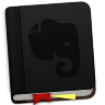 Evernote Black Bookmark Icon 96x96 png
